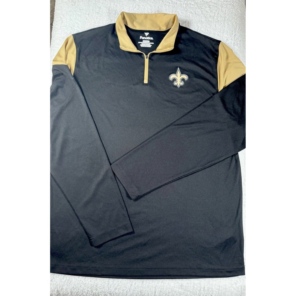 New Orleans Saints Fanatics 1/4 Zip‎ Pullover Men's Large Lightweight Jacket